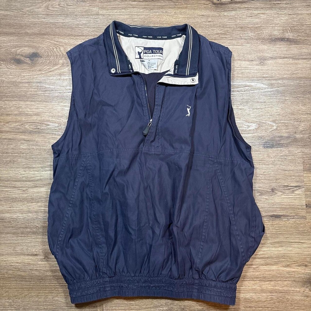 PGA Tour Men's Navy and Blue Gilet